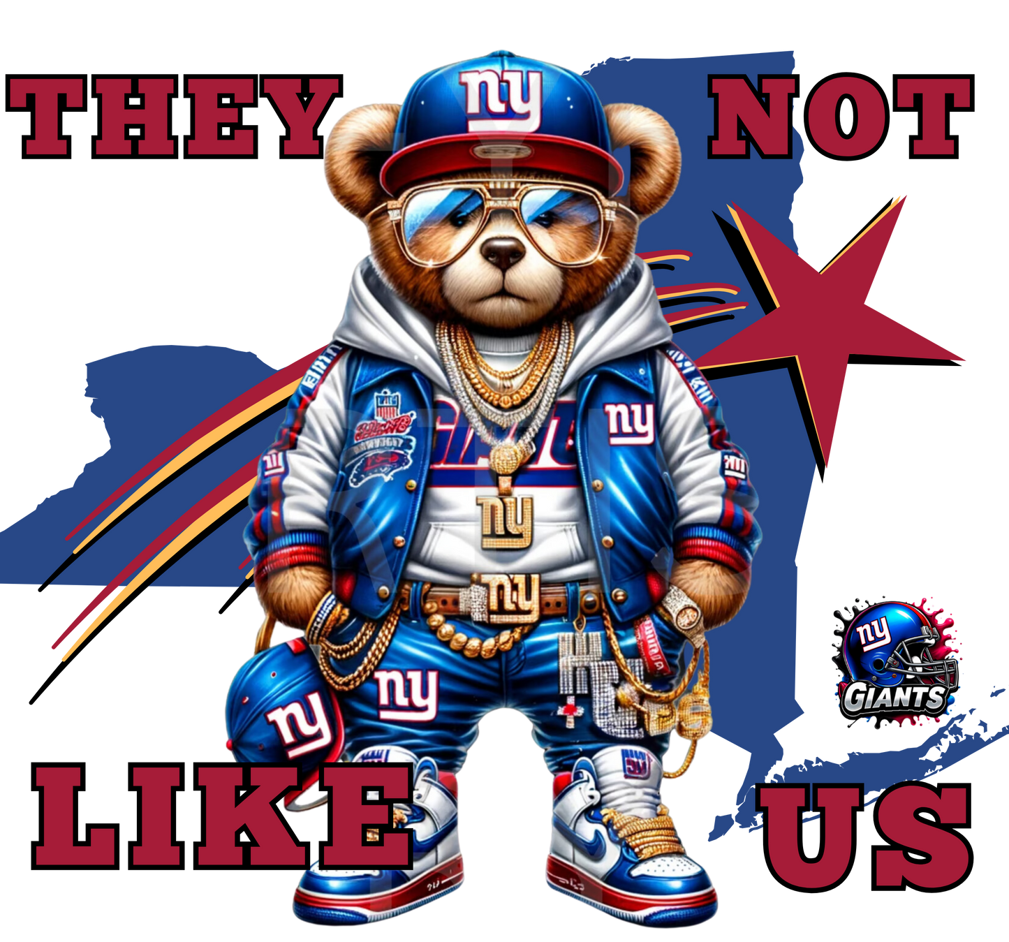 NY Giants They Not Like Us Teddy Bear