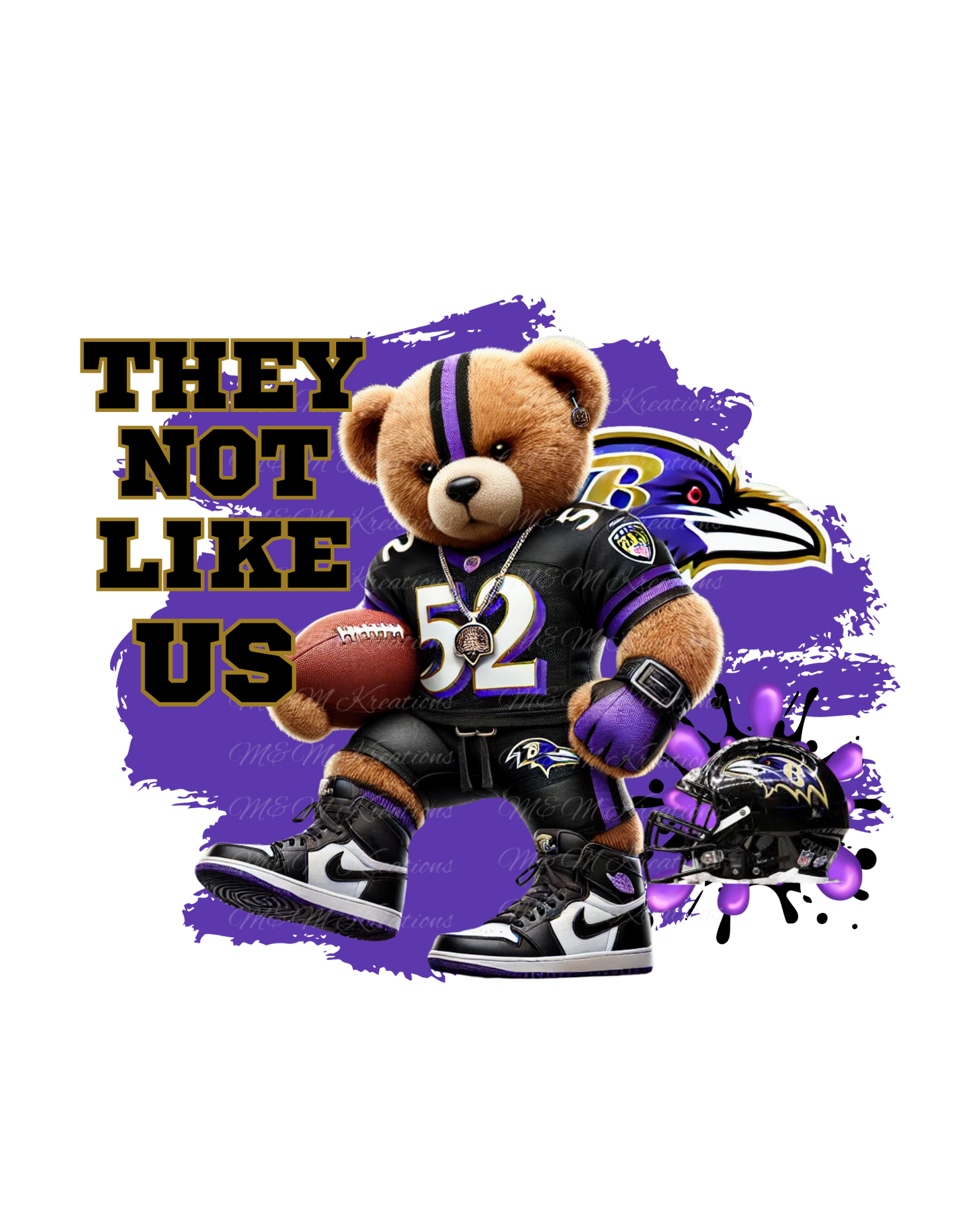 Baltimore Ravens They Not Like Us Teddy Bear