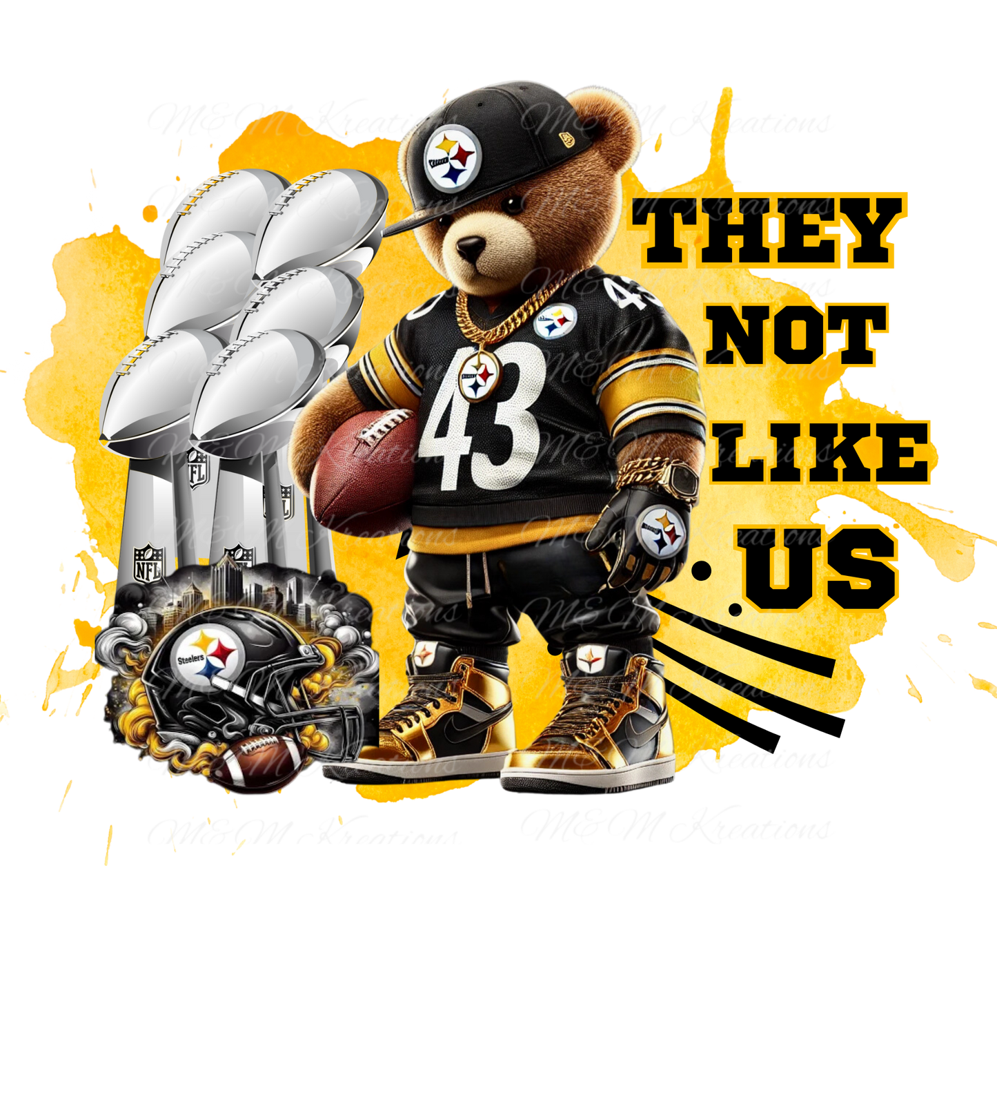 Pittsburgh Steelers They Not Like Us Teddy Bear