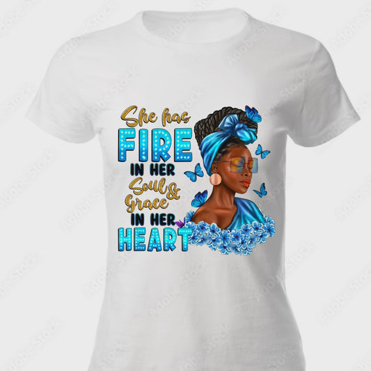 She Has Fire in her Soul Short Sleeve Shirts