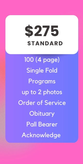 Funeral Memorial Programs