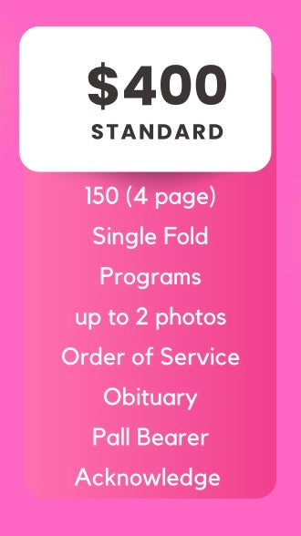 Funeral Memorial Programs