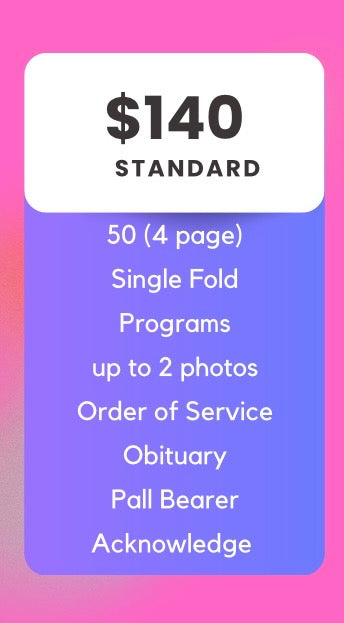 Funeral Memorial Programs