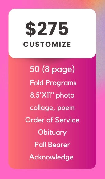 Funeral Memorial Programs