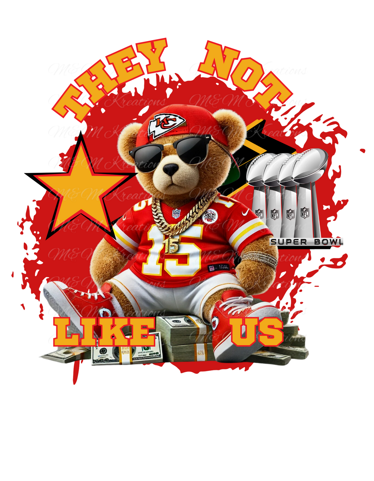 Kansan City Chiefs They Not Like Us Teddy Bear