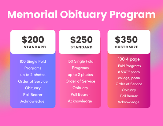 Funeral Memorial Programs