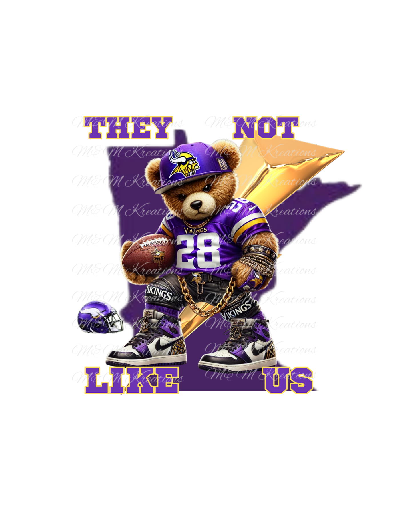 Minnesota Vikings They Not Like Us Teddy Bear